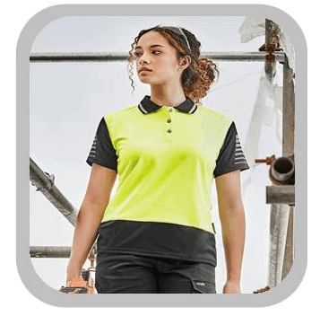 WOMENS HI VIS POLOS & TEES