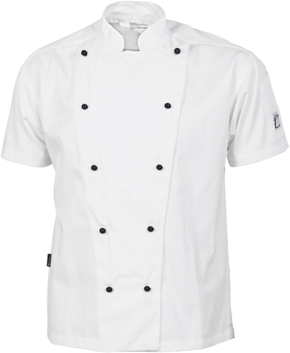 TRADITIONAL CHEF JKT S/S - WHITE 2XL -UNISEX - SLEEVE PEN POCKET, 10 BUTTONS