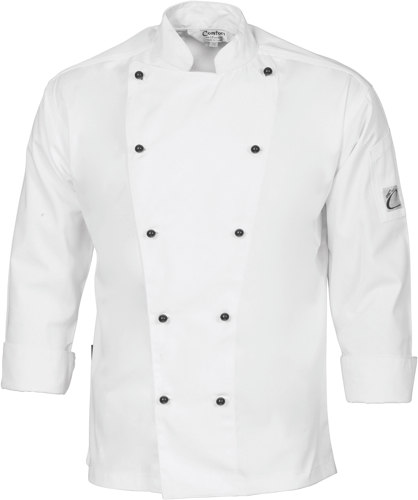 TRADITIONAL CHEF JKT L/S - WHITE 2XL -UNISEX - SLEEVE PEN POCKET, 10 BUTTONS