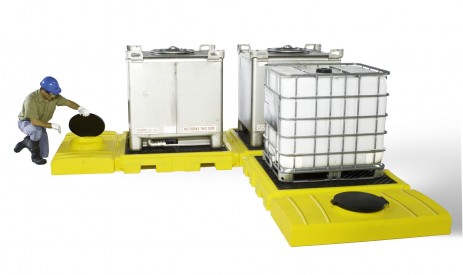 MODULAR IBC SPILL PALLET - (3-TANK INDOOR)