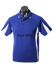 POLO MENS EUREKA ROYAL/WHITE 2XL -