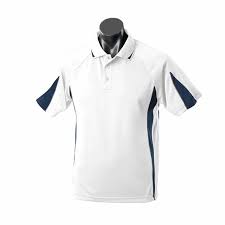 POLO MENS EUREKA WHITE/NAVY 2XL -