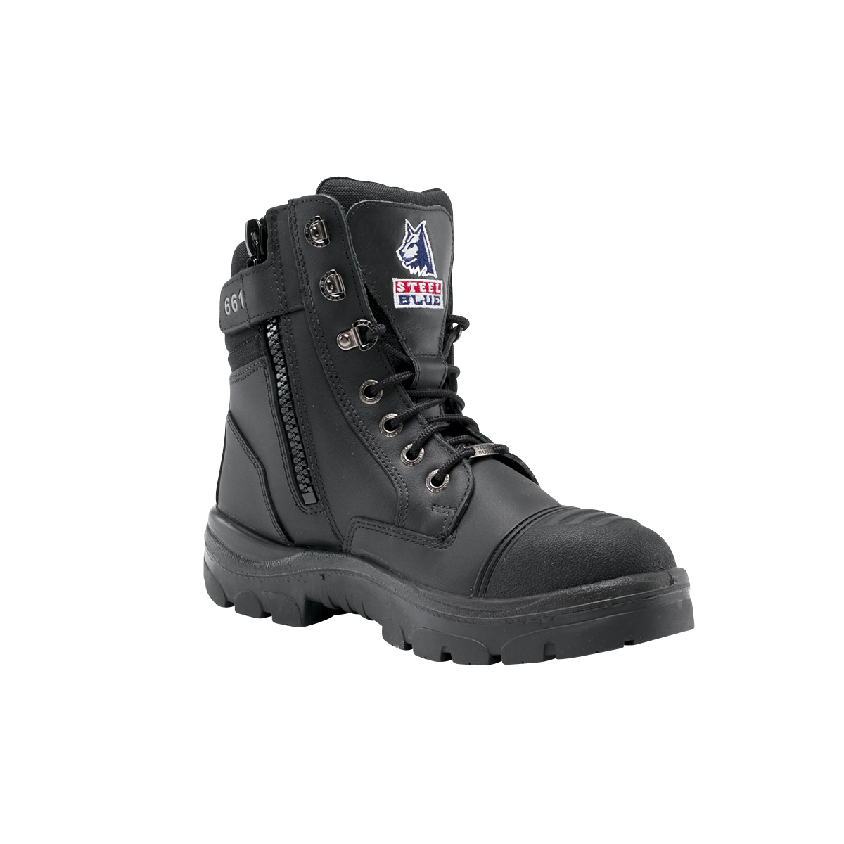 SAFETY BOOT SOUTHERN X BLACK S10 - ZIP SIDE SCUFF CAP