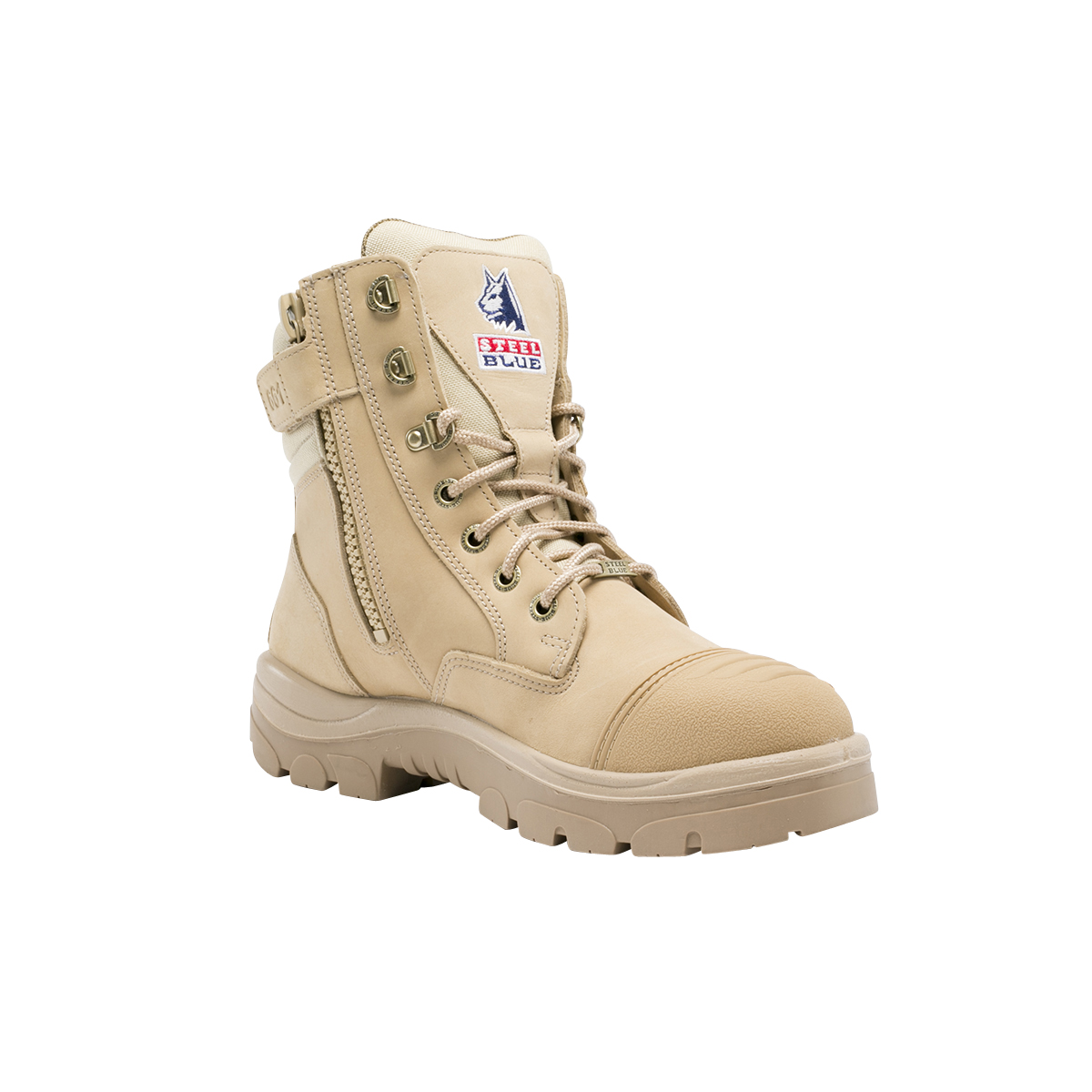 SAFETY BOOT SOUTHERN X SAND S 10 -ZIP SIDE, SCUFF CAP