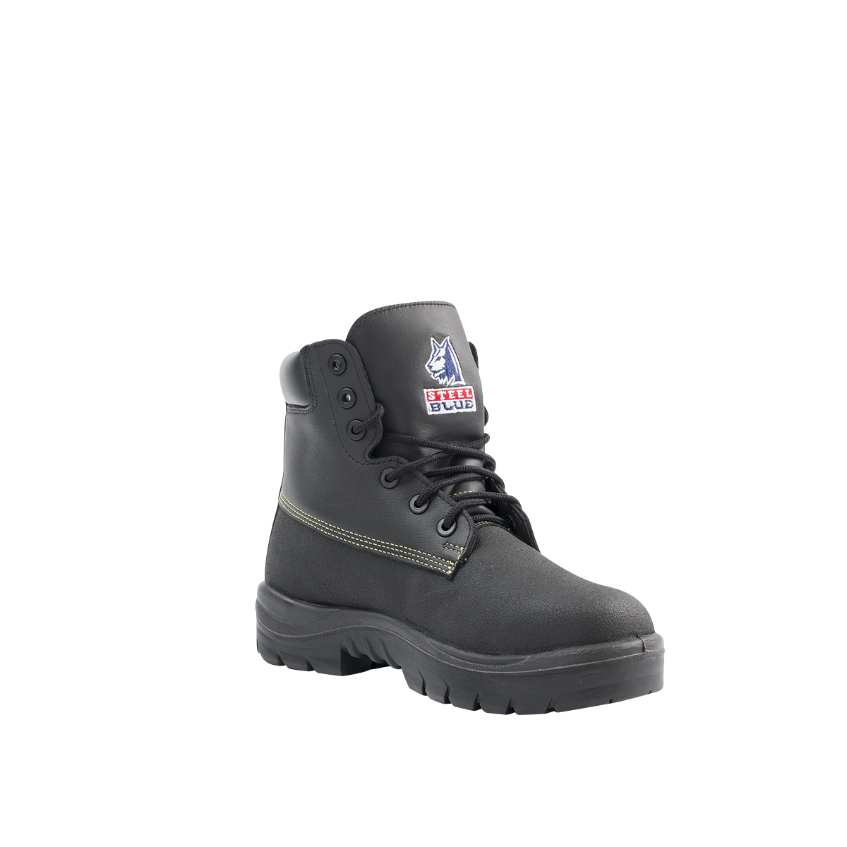 SAFETY BOOT WARRAGUL BLACK S10 -LACE UP CHEMICAL RESIST