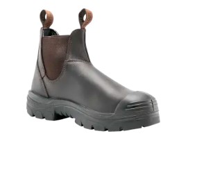 BOOT HOBART BROWN BUMP CAP 10 -PULL ON TPU STEEL TOE CAP