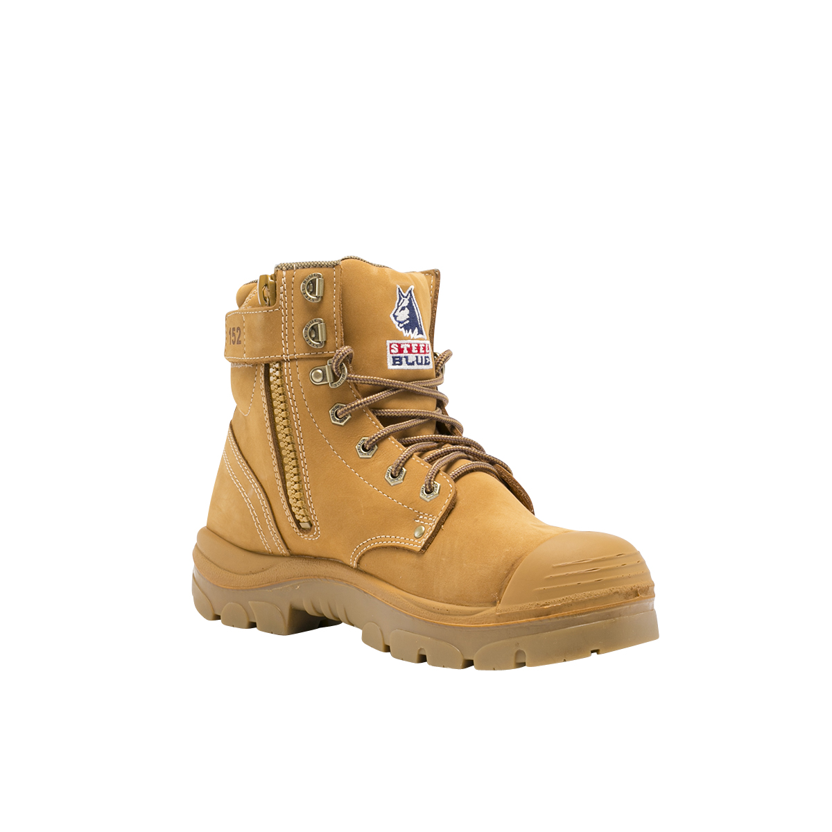 SAFETY BOOT ARGYLE BUMPCAP S10 --ANKLE LACE UP WHEAT NITRILE ZIP