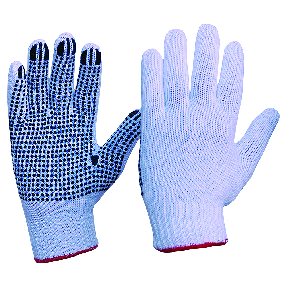 LADIES KNITTED POLY/COTTON GLOVE 