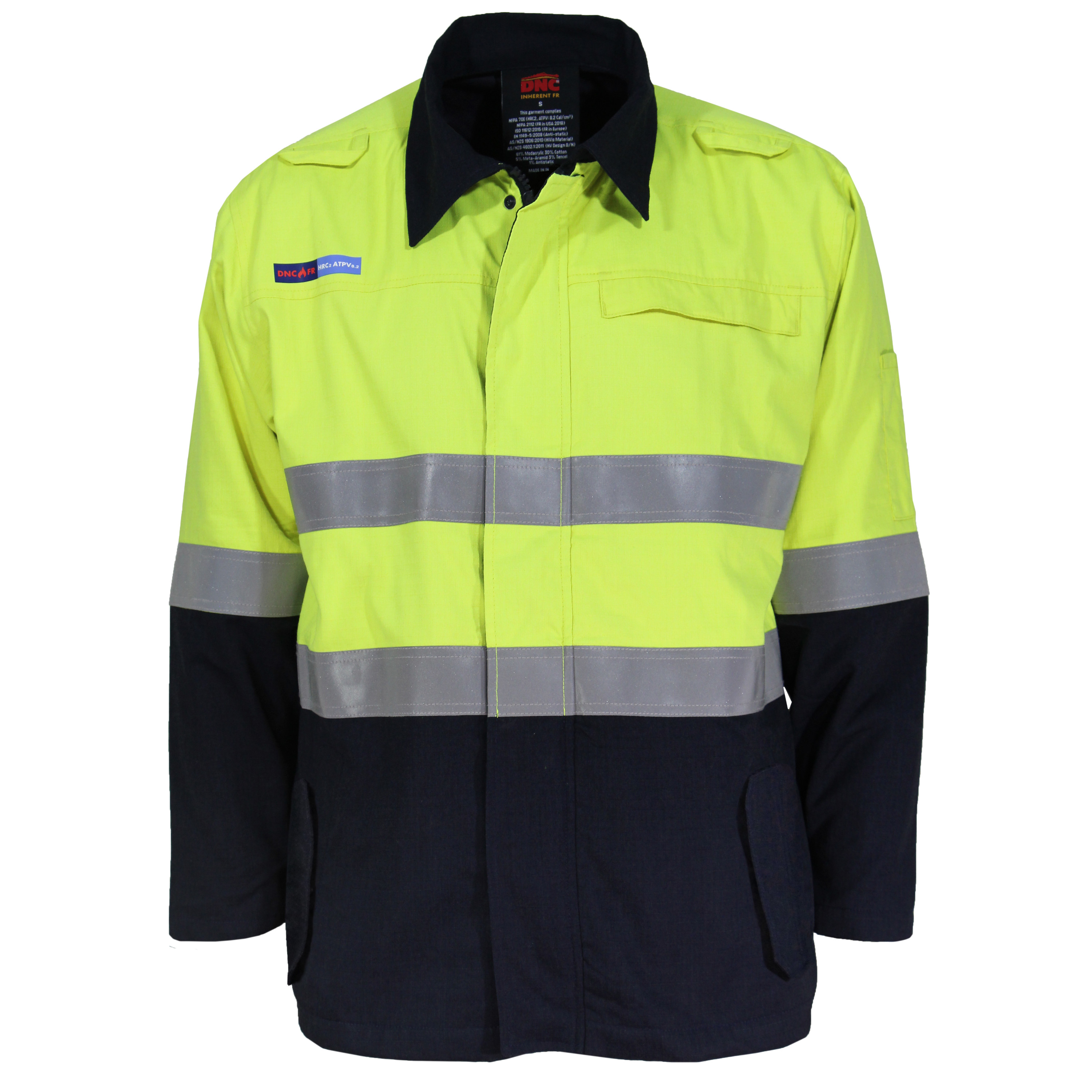 JACKET INHERENT FR PPE2 Y/N XL ATPV8 230gsm RIPSTOP TAPED