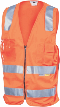 VEST DAY/NIGHT ZIP ORANGE SIZE 2XL 