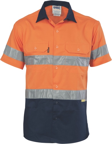 SHIRT S/S DRILL TAPED O/N 2XL -190gsm