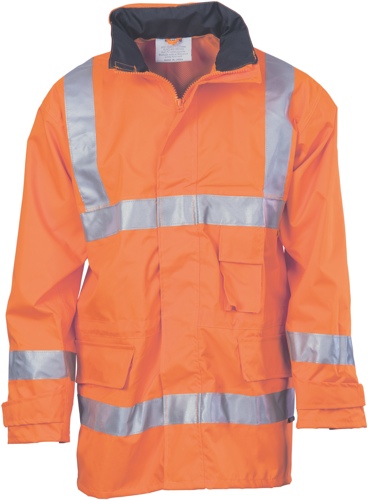 RAIN JACKET BREATHABLE ORANGE TAPED SIZE 2XL