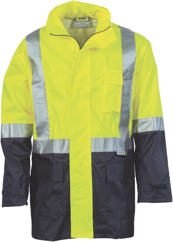 RAIN JACKET L/W Y/N WITH TAPE 2XL  -190D POLYESTER/PU