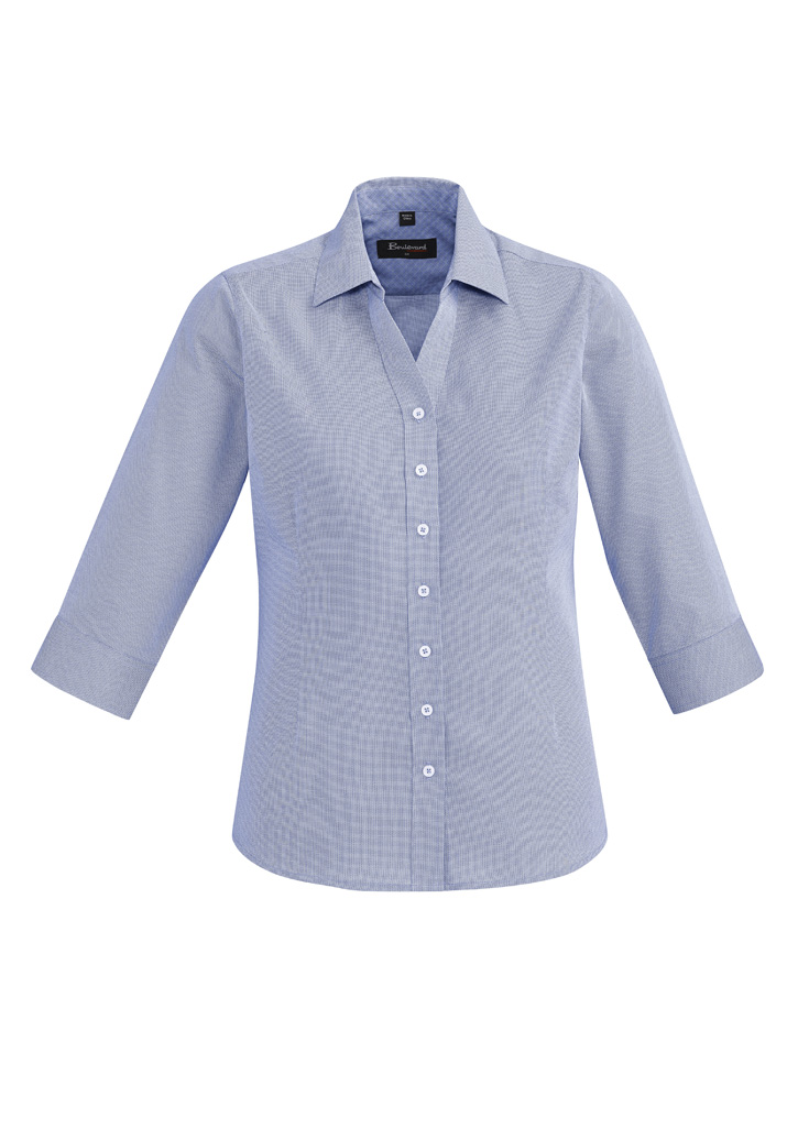 SHIRT LADIES HUDSON 3/4 BLUE SIZE 10 -