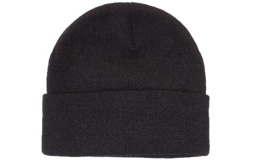 ACRYLIC BEANIE BLACK 