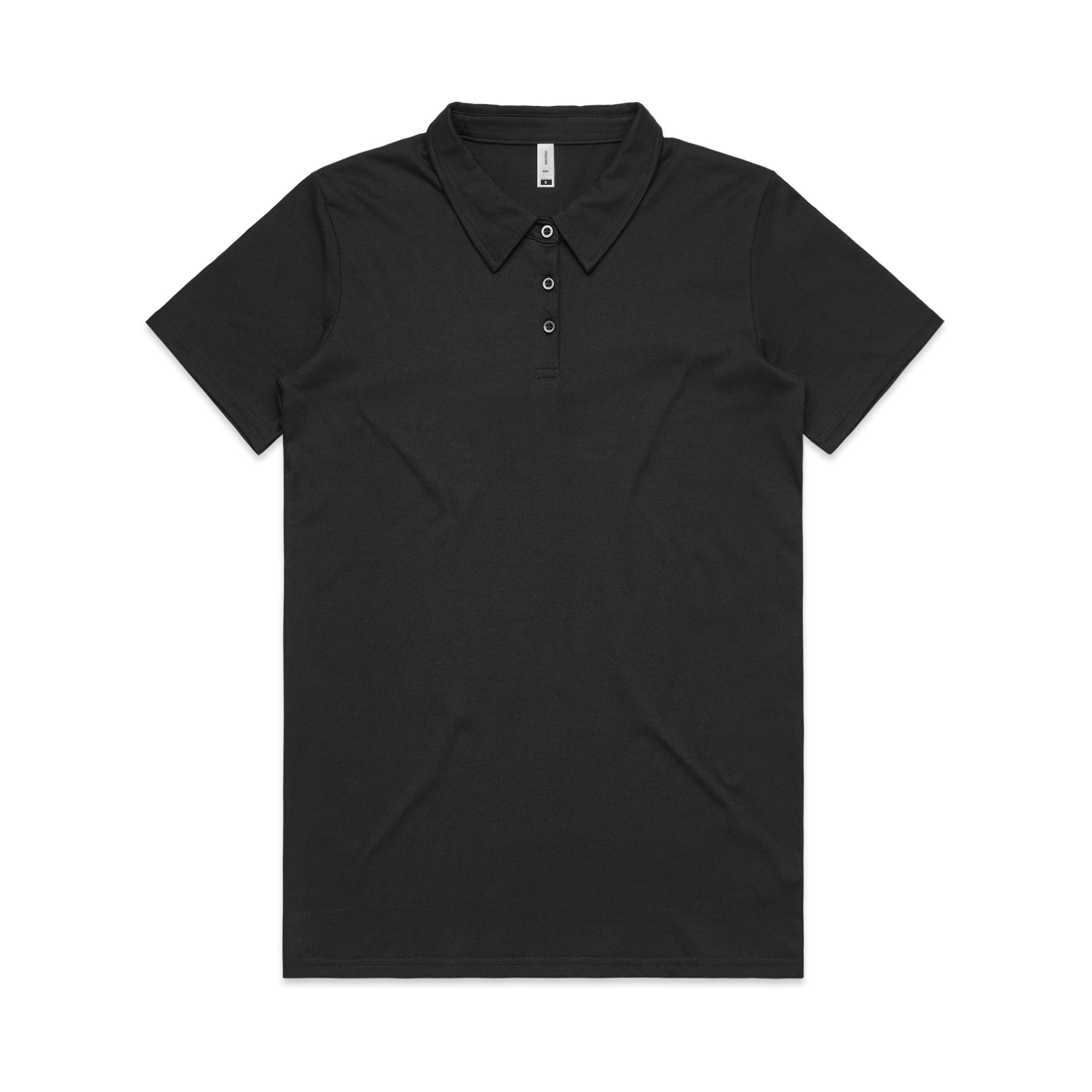 POLO LADIES AS COLOUR AMY BLACK L -100% COMBED COTTON 180gsm