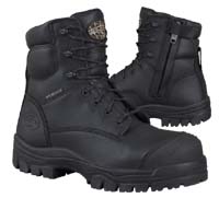 SAFETY BOOT ZIP SIDE BLACK SIZE 7 