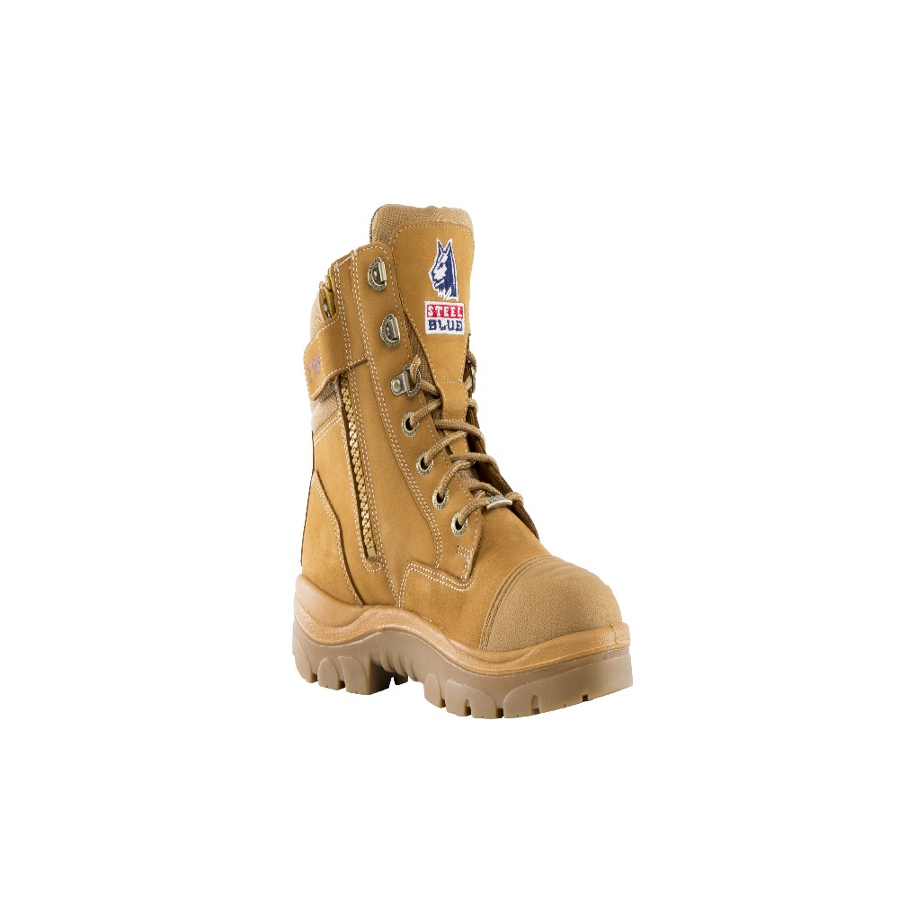 BOOT LADIES S/CROSS WHEAT S10 - ZIP SIDED, SCUFF GUARD