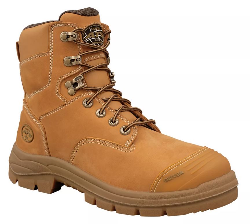 SAFETY BOOT LACE UP WHEAT S10 AT55 WITH BUMP CAP