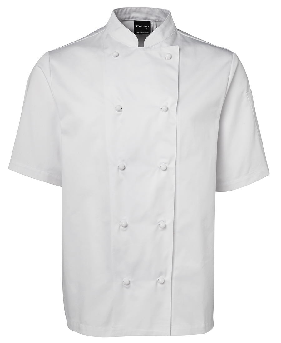 CHEF'S JACKET S/S - WHITE 2XL -DOUBLE BRASTED, MANDARIN COLLAR