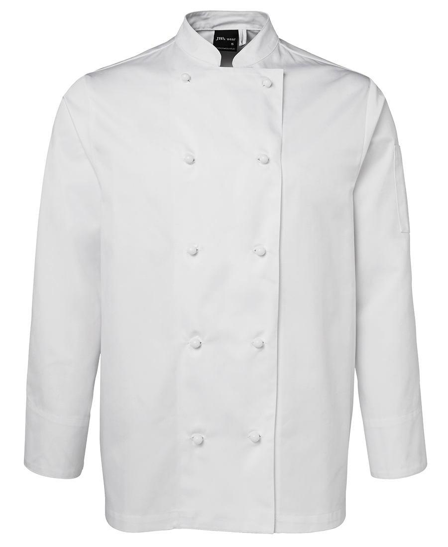 CHEF'S JACKET L/S - WHITE 2XL -DOUBLE BRASTED, MANDARIN COLLAR