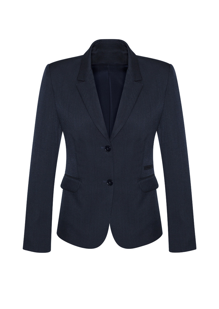 JACKET LADIES 2 BUTTON NAVY S10 -MID LENGTH
