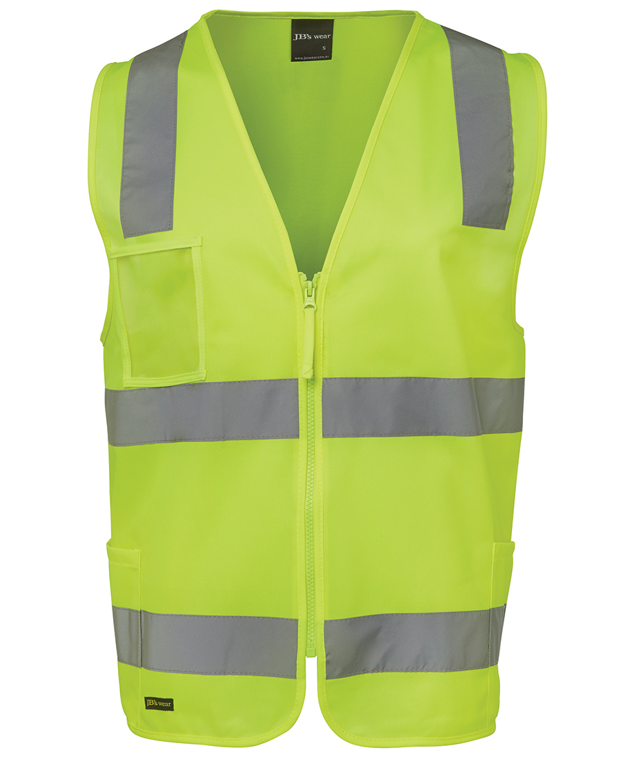 HI VIS ZIP SAFETY VEST LIME 2XL -DAY/NIGHT