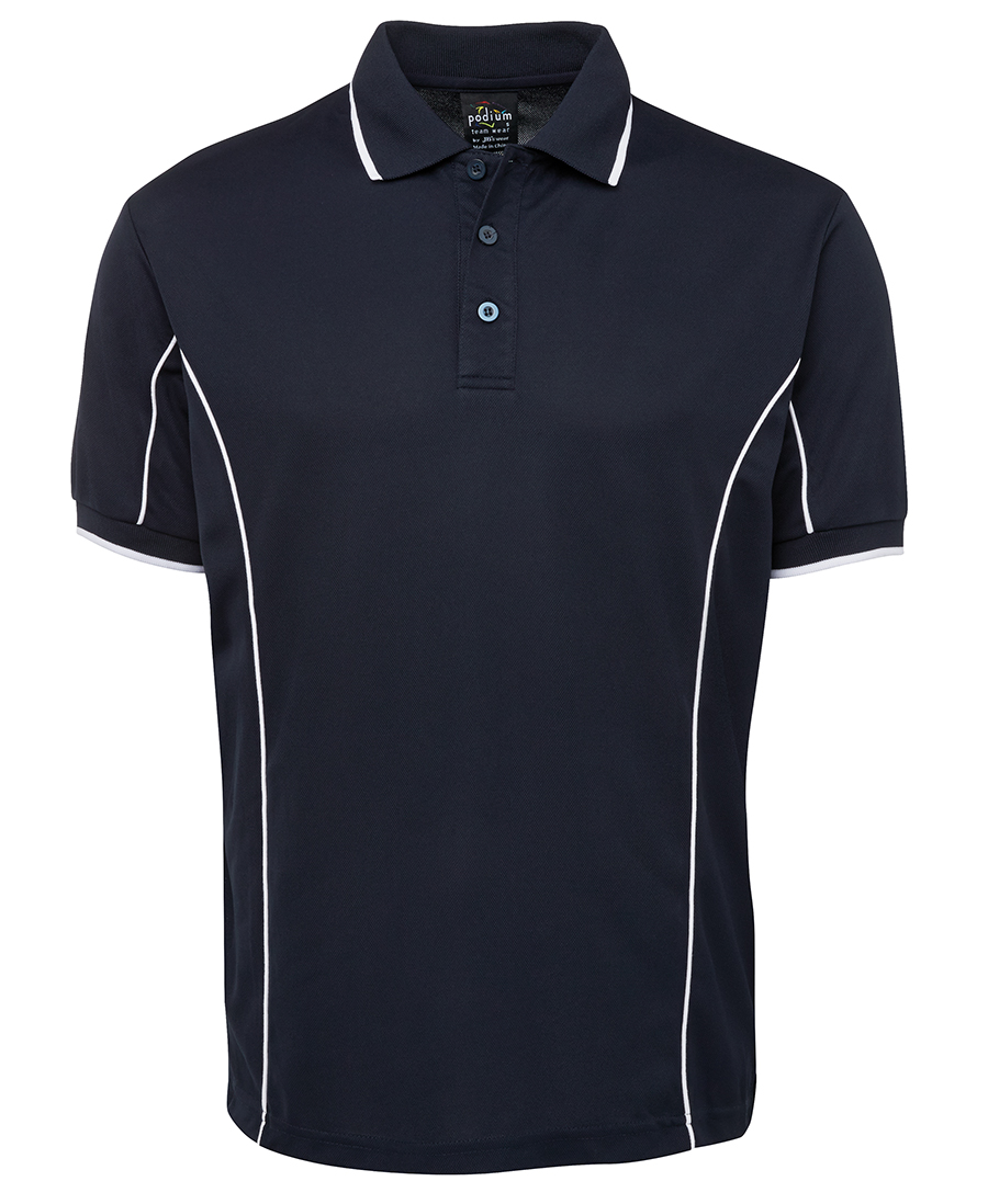 POLO MEN PIPING NAVY/WHITE SIZE 2XL 