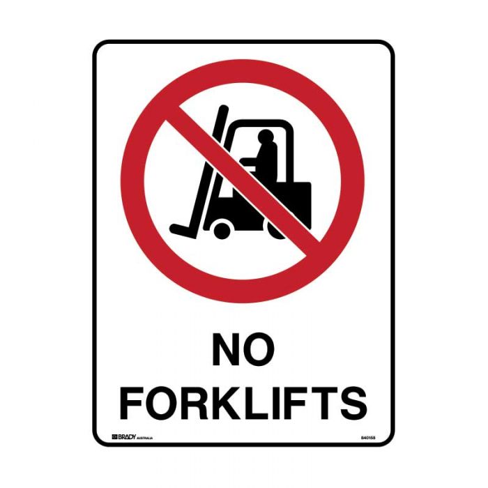 NO FORKLIFTS METAL 450 X600MM