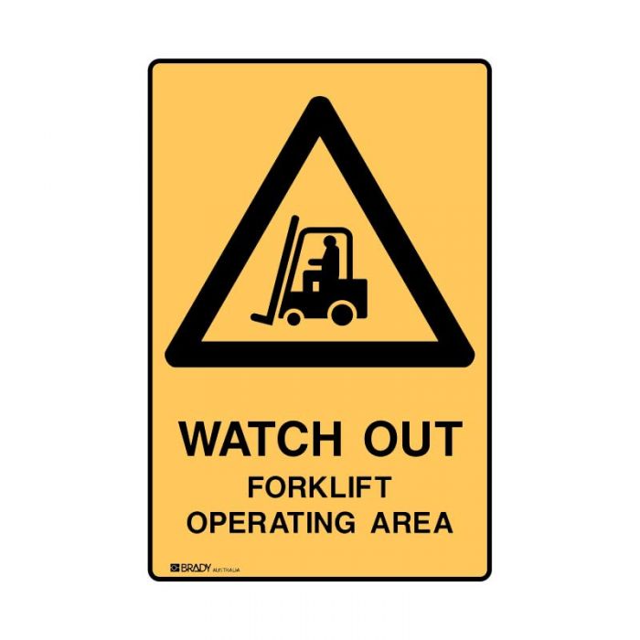 WATCH OUT FORKLIFT OPERATING METAL 300 X450MM