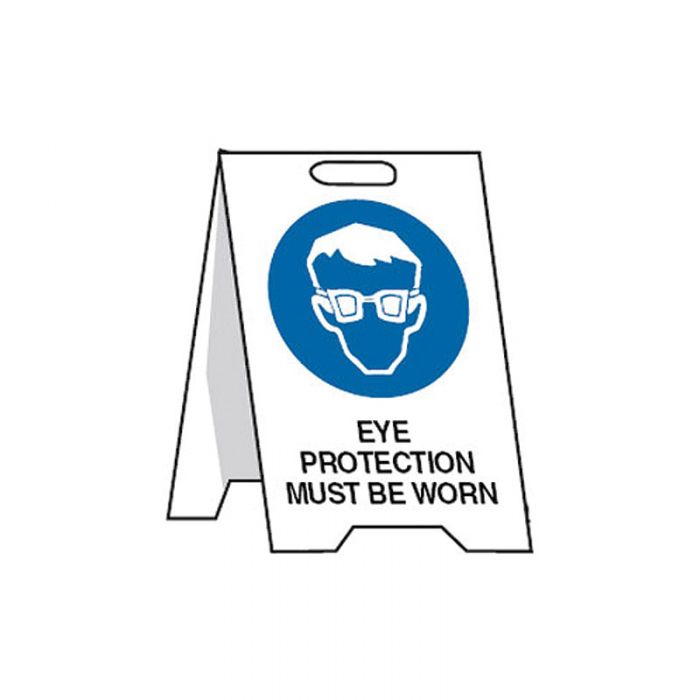 EYE PROTECTION MUST BE WORN -FLOOR STD WHT HVY DUTY 300X500