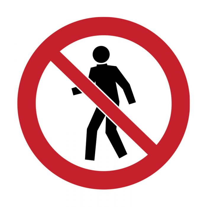 NO ENTRY PROHIBITION PICTOGRAMS 200Dia