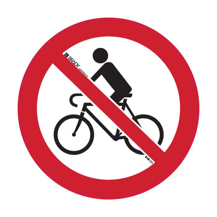 NO BIKES PROHIBITION PICTOGRAMS 200Dia