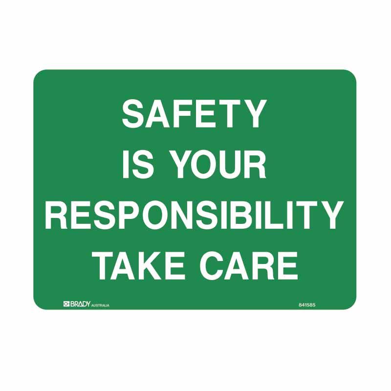 SAFETY IS YOUR RESPONSIBILTY METAL 450 X600MM