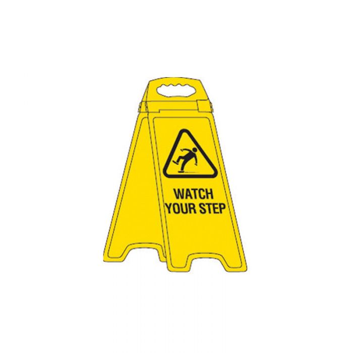 WATCH YOUR STEP -FLOOR STAND YELLOW 280X670MM