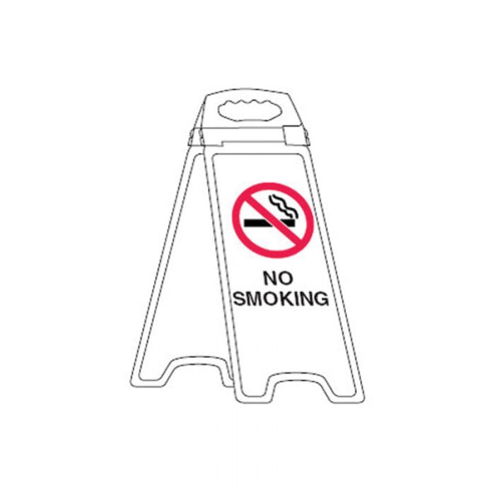 NO SMOKING -FLOOR STAND WHITE 280X670MM