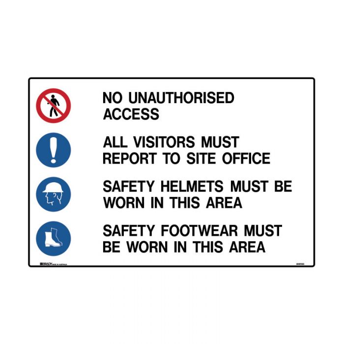 NO UNAUTHORISEDN ACCESS METAL 900X600MM