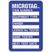 MICROTAG TEST DATE INSERT BLUE  PK100