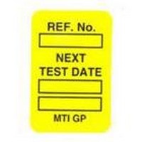 MICROTAG TEST DATE INSERT YELLOW  PKT 100