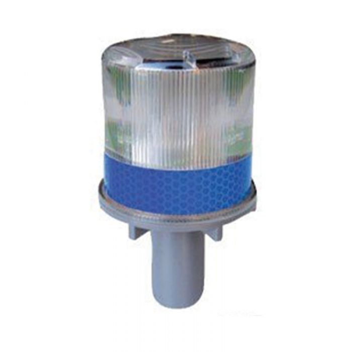 SOLAR WARNING BEACON BLUE -ATTACH TO TRAFFIC CONES