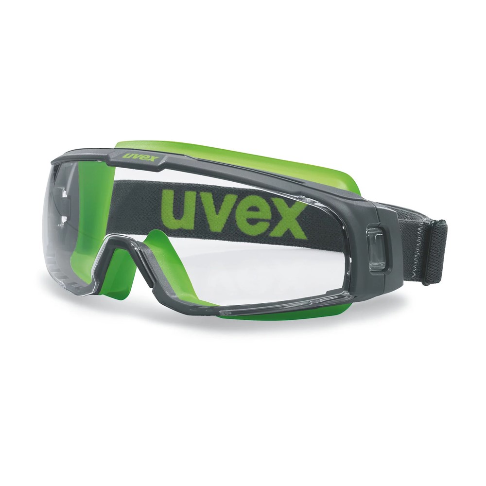 GOGGLE U-SONIC VENTED CLEAR HC-AF GREY/LIME