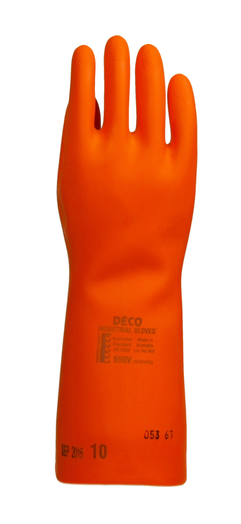 GLOVE DECO 650 VOLT 360MM SIZE 10 - PATTERN PALM - AS2225