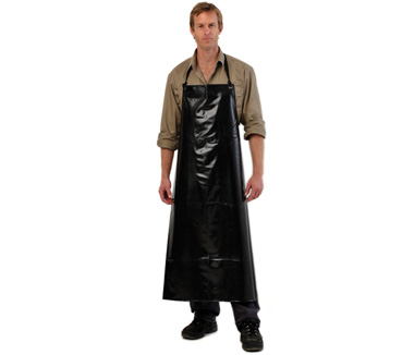 APRON FULL LENGTH PVC BLACK 