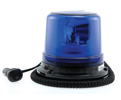 ROTATING BEACON 12V MAGNETIC BASE BLUE