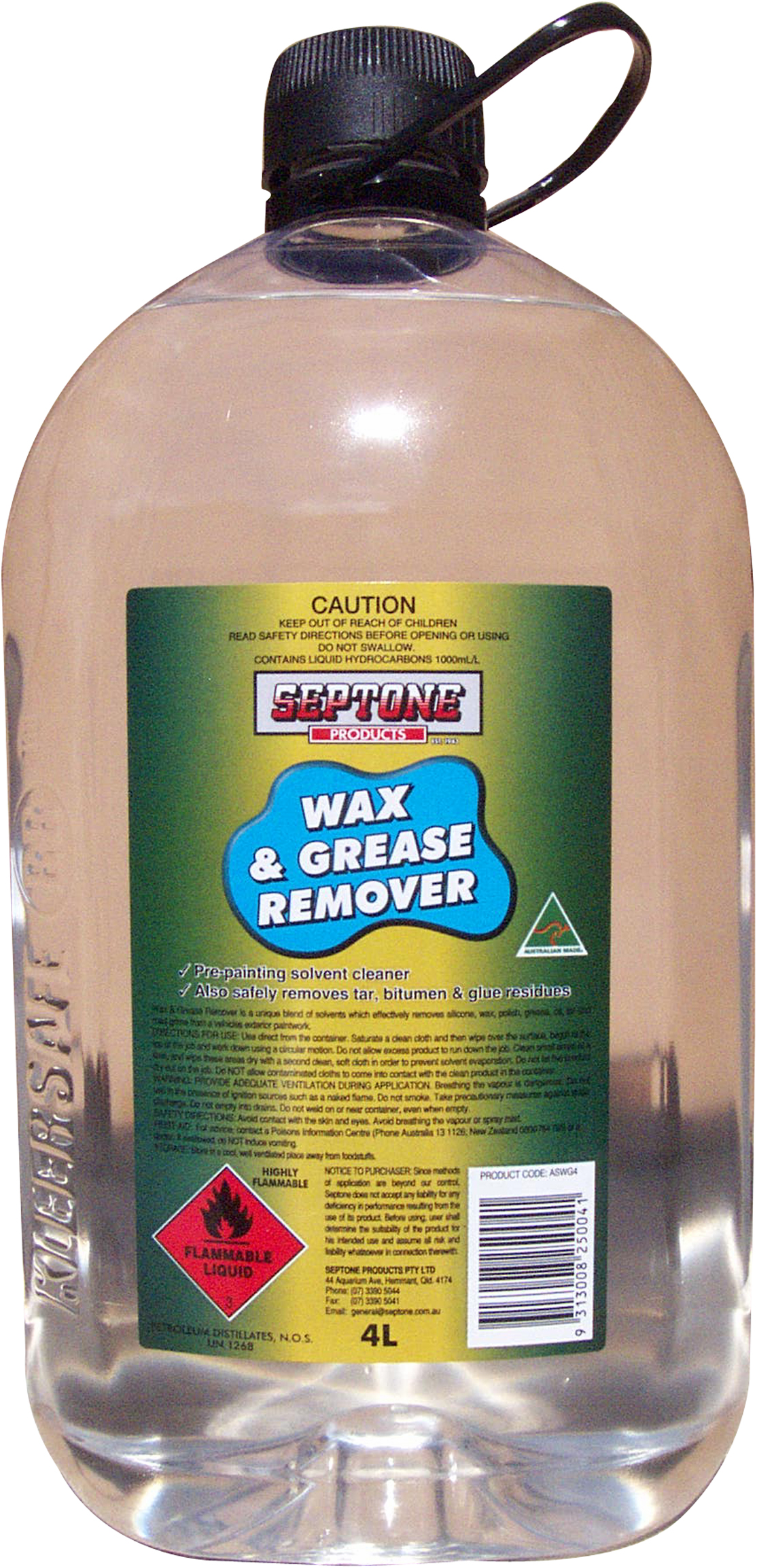 SEPTONE WAX GREASE REMOVER 4L