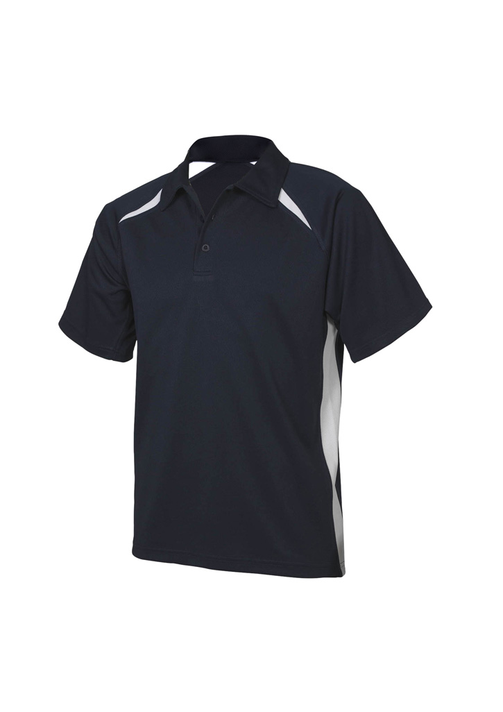 POLO MENS SPLICE NAVY/WHITE 2XL AUSDRILL/PERENTI/SAFER LOGOS X 3