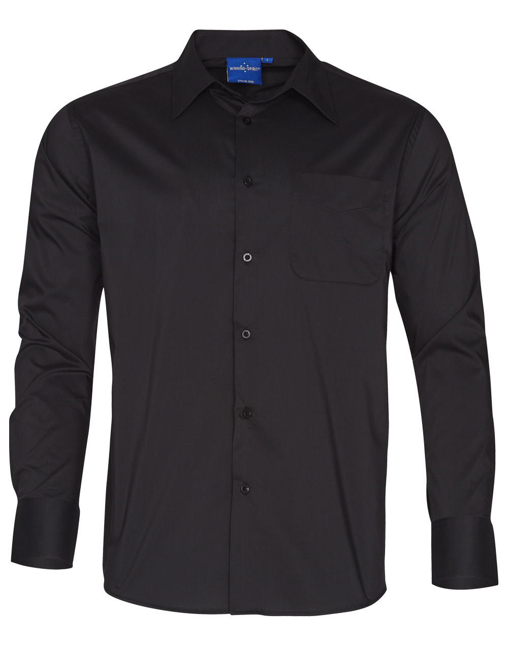 SHIRT L/S TEFLON BLACK 2XL 