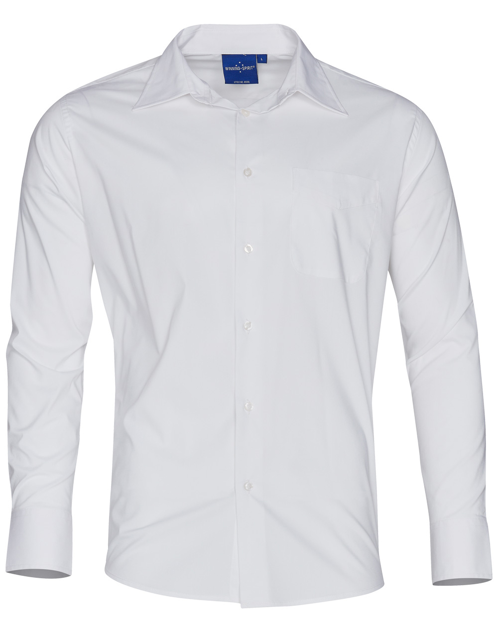 SHIRT L/S TEFLON STRETCH WHITE 2XL -