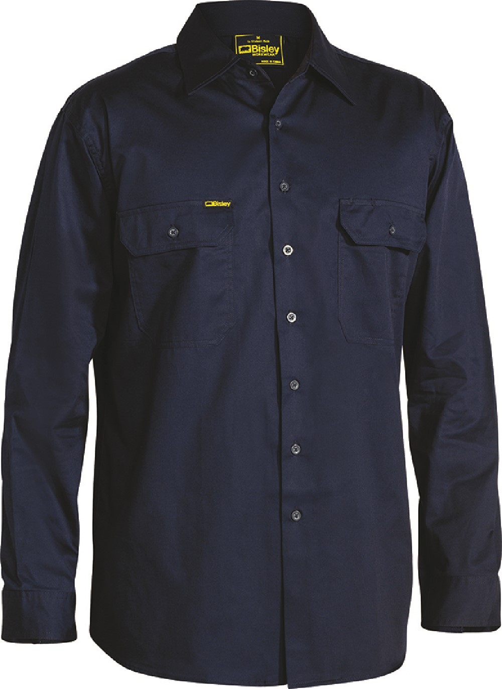 SHIRT L/S COOLWEIGHT C/DRILL NAVY SIZE 2XL