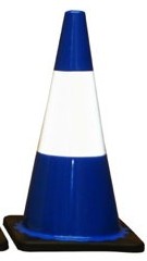 TRAFFIC CONE BLUE 700MM REFLECTIVE 